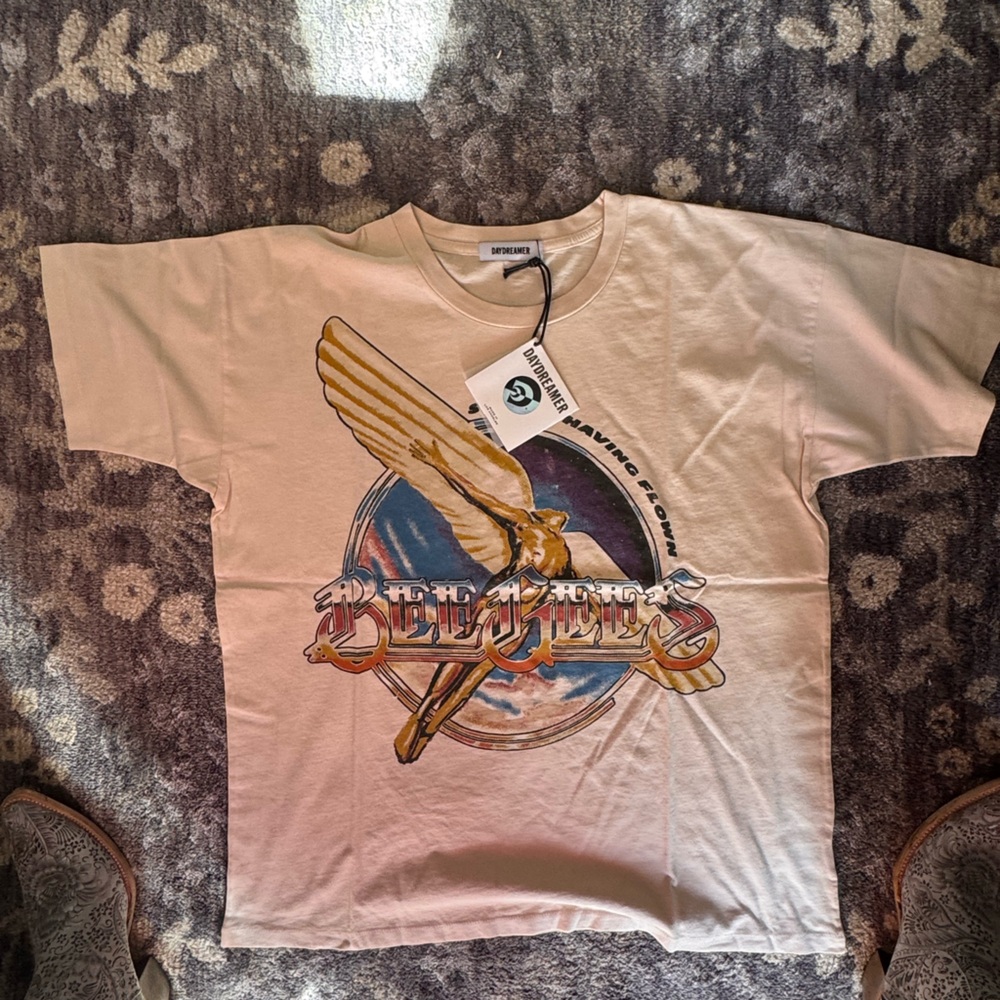 NWT Daydreamer Bee Gees Graphic Tee - Cream
